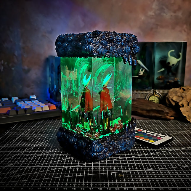 Luminous Hollow Knight resin art lamp for room decor