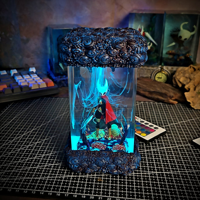 Handmade Hollow Knight epoxy resin lamp for room decor
