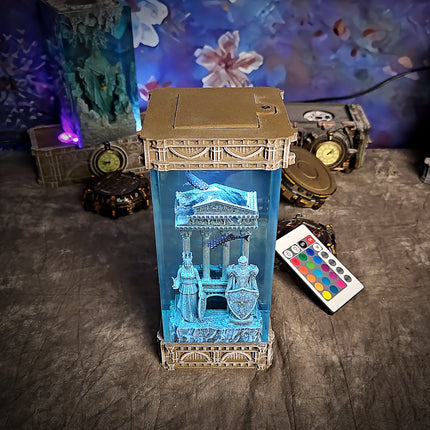 Greek Temple – Gothic Resin Lamp (No Clock Version) image 9