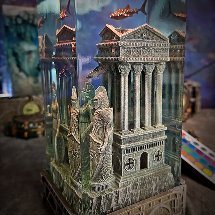 Greek Temple – Gothic Resin Lamp (No Clock Version) image 5