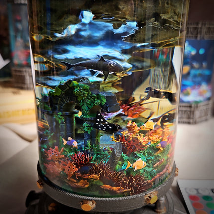 Diver – Ocean Biolab Resin Lamp image 1