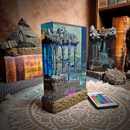 Ocean Whale Rectangle Resin Lamp image 9