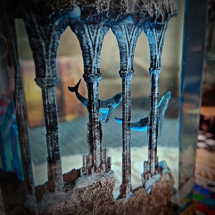 Ocean Whale Rectangle Resin Lamp image 6