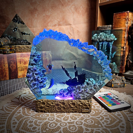 Ocean Shipwreck Resin Lamp image 4