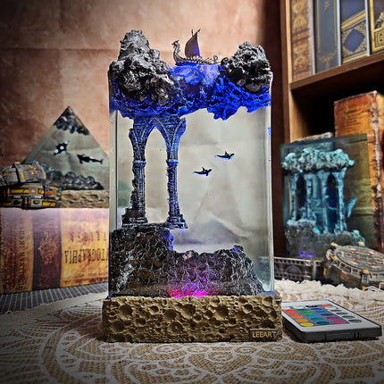 Ocean Viking Rectangle Resin Lamp image 7