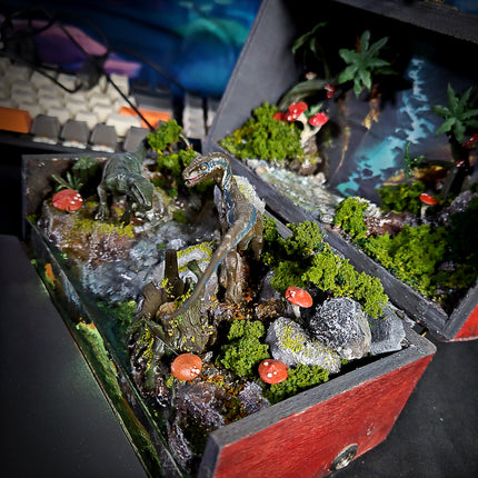 Handcrafted Raptor Resin Diorama Light Boxes image 6