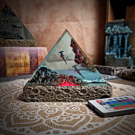 Ocean Shark Triangle Resin Lamp image 9