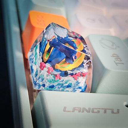Stitch Surfing Sa Keycap image 3