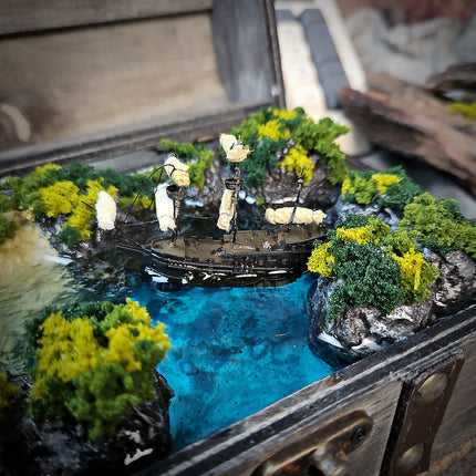 Handcrafted Pirate Cove Resin Lamp image 3