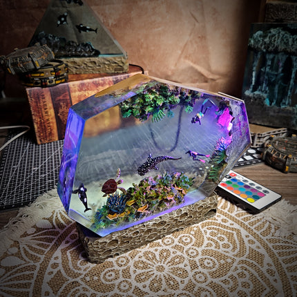 Coral Hexagon Resin Lamp image 8