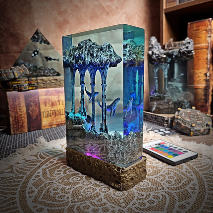 Ocean Whale Rectangle Resin Lamp image 8