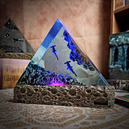 Ocean Shark Triangle Resin Lamp image 6