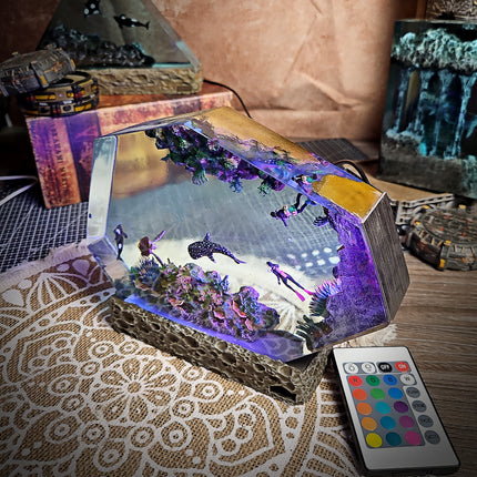 Coral Hexagon Resin Lamp image 9