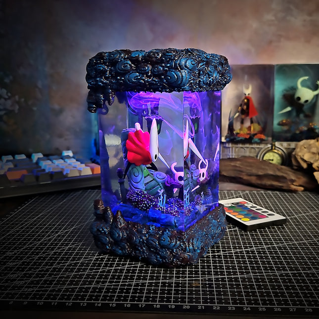LED night light resin lamp featuring Hollow Knight characters