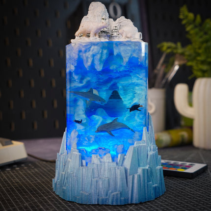 Polar Bear Resin Lamp by Lee’s Area – resin display lamp, collectible product image