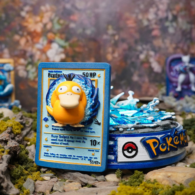 Psyduck Resin Card Lamp by Lee’s Area – resin card lamp, product display photo