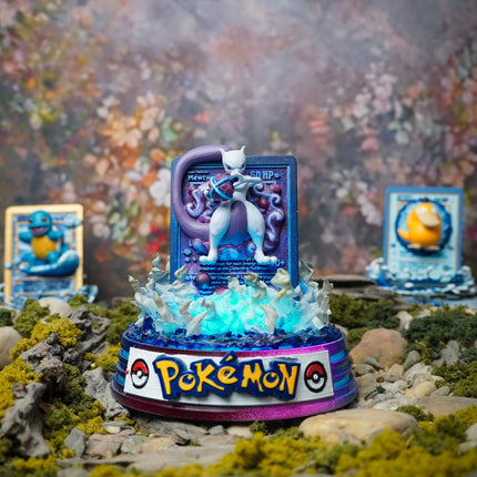 Mewtwo Resin Card Lamp by Lee’s Area – resin card lamp, product display photo, epoxy resin