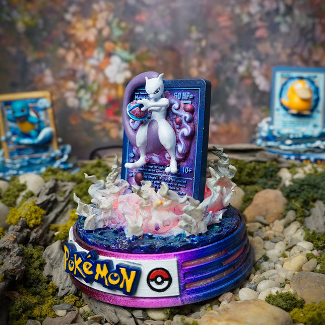 Mewtwo Resin Card Lamp by Lee’s Area – resin card lamp, decorative display photo