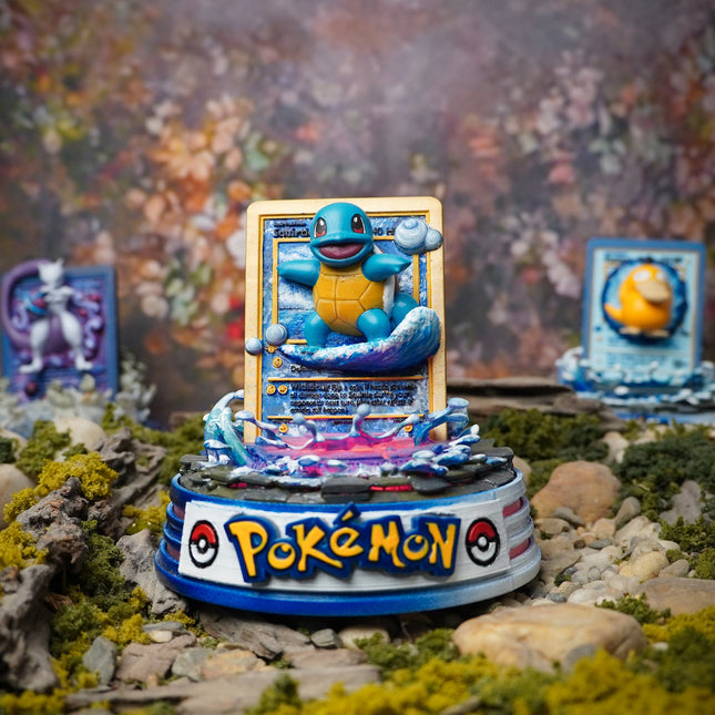 Squirtle Resin Card Lamp by Lee’s Area – resin card lamp, product display photo, epoxy resin