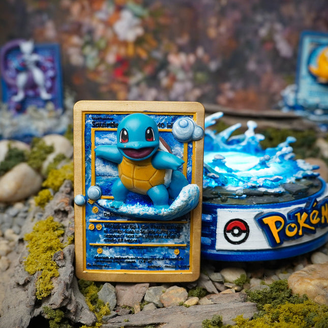 Squirtle Resin Card Lamp by Lee’s Area – resin card lamp, product display photo