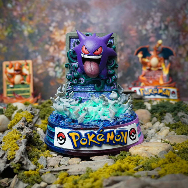 Gengar Resin Card Lamp by Lee’s Area – resin card lamp, product display photo, epoxy resin