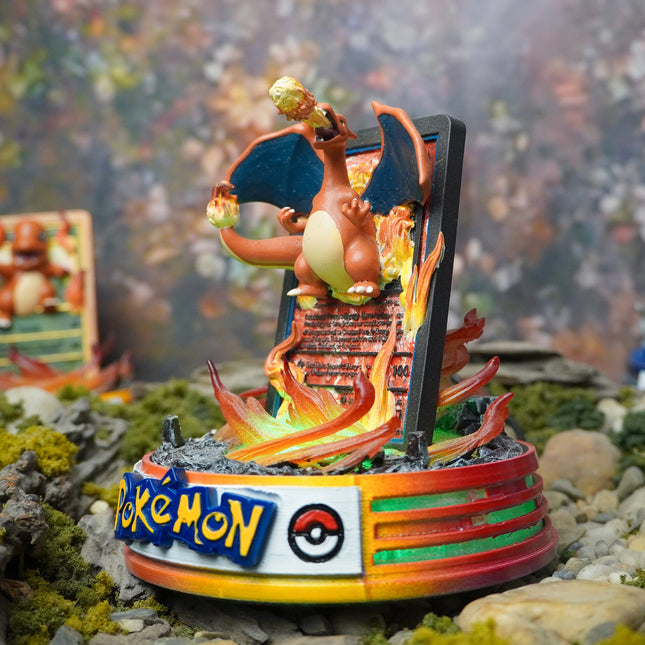 Charizard Resin Card Lamp by Lee’s Area – resin card lamp, product gallery image