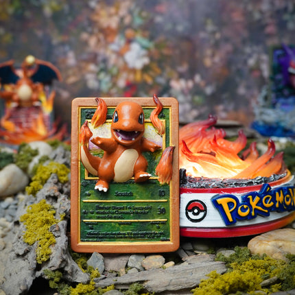 Charmander Resin Card Lamp by Lee’s Area – resin card lamp, product display photo