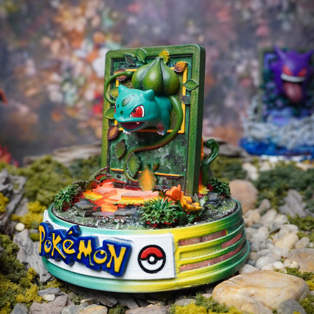 Bulbasaur Resin Card Lamp by Lee’s Area – resin card lamp, product gallery image
