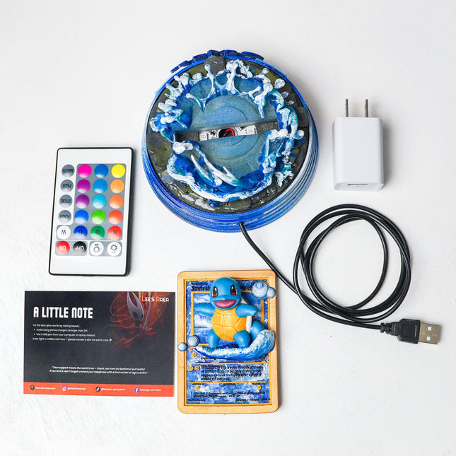 Squirtle Resin Card Lamp by Lee’s Area – resin card lamp, collectible product image