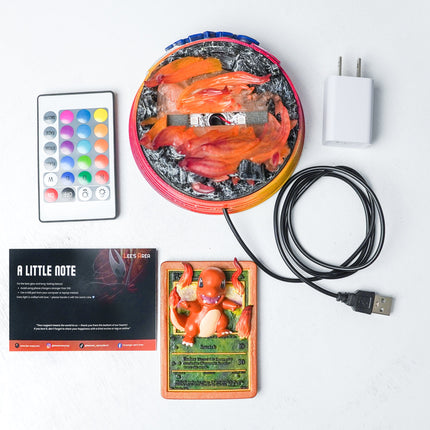 Charmander Resin Card Lamp by Lee’s Area – resin card lamp, collectible product image