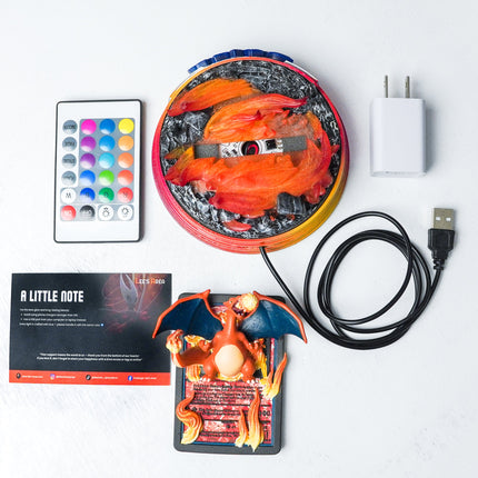 Charizard Resin Card Lamp by Lee’s Area – resin card lamp, collectible product image