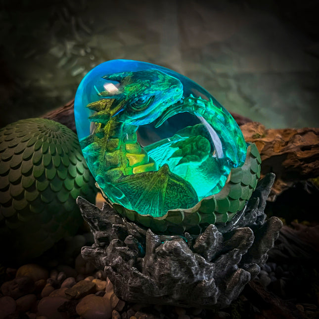 Premium Dragon Egg lamp by Lee-Area with mystical glowing LED effect.