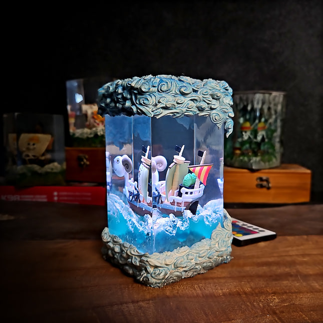 Going Merry V1 collector lamp with nautical resin artwork