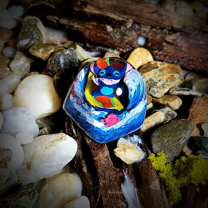 Stitch Surfing Dom Keycap