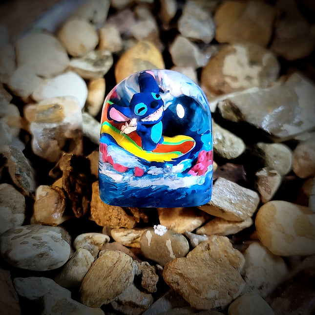 Stitch Surfing Dom Keycap