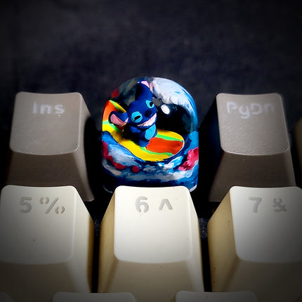 Stitch Surfing Dom Keycap