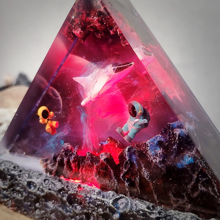 Galaxy Chibi Triangle Resin Lamp