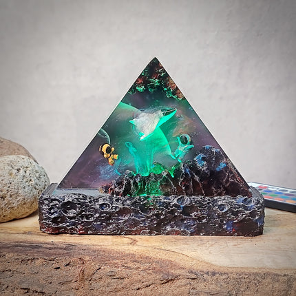 Galaxy Chibi Triangle Resin Lamp
