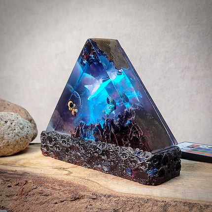 Galaxy Chibi Triangle Resin Lamp