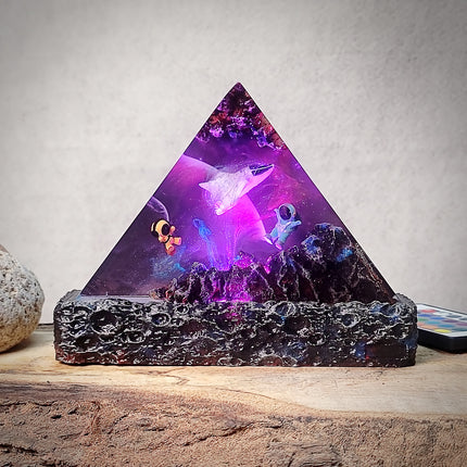 Galaxy Chibi Triangle Resin Lamp
