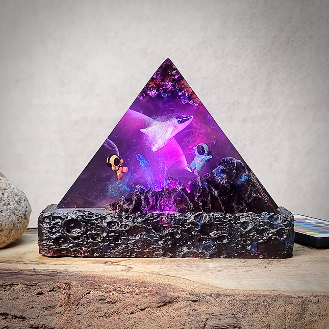 Galaxy Chibi Triangle Resin Lamp