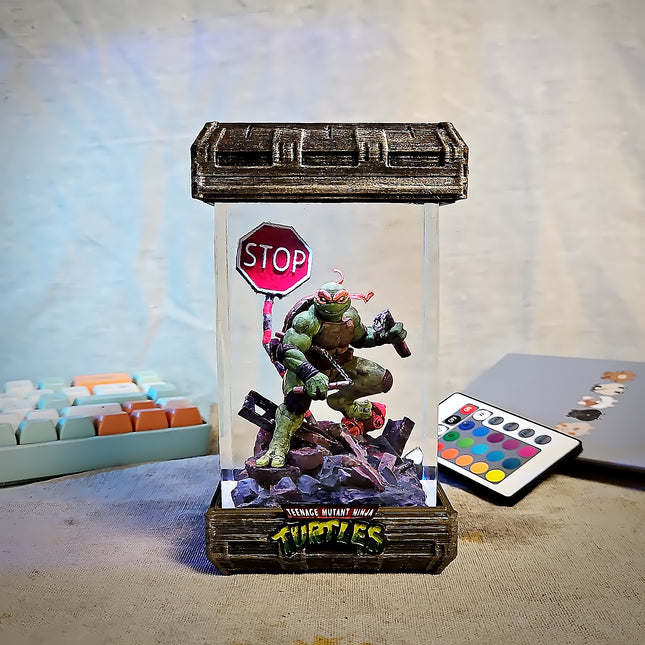 Michelanglo– Orange Ninja Turtle  Resin Lamp