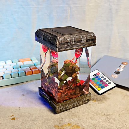 Michelanglo– Orange Ninja Turtle  Resin Lamp