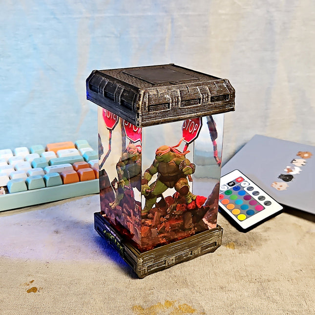 Michelanglo– Orange Ninja Turtle  Resin Lamp LEE'S AREA
