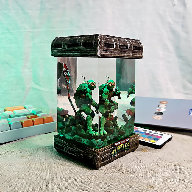 Michelanglo– Orange Ninja Turtle  Resin Lamp LEE'S AREA