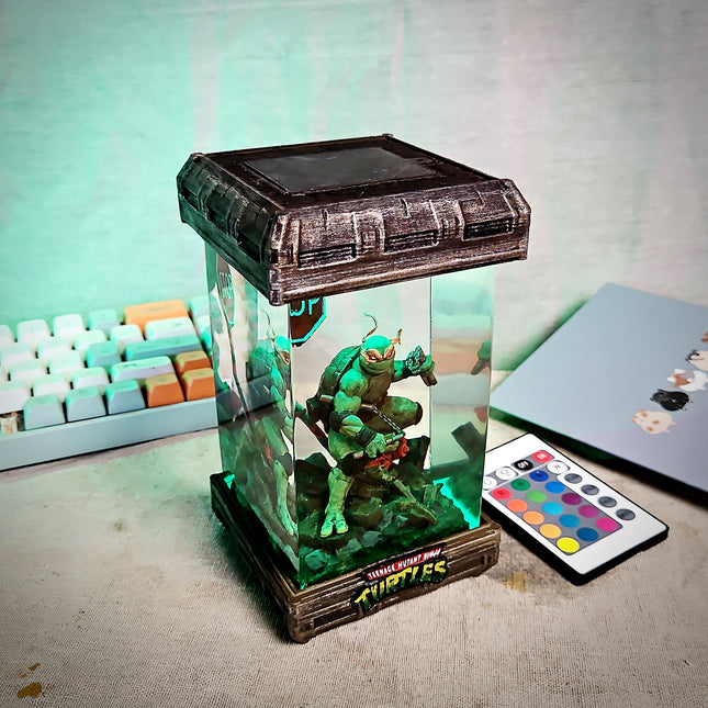 Michelanglo– Orange Ninja Turtle  Resin Lamp LEE'S AREA