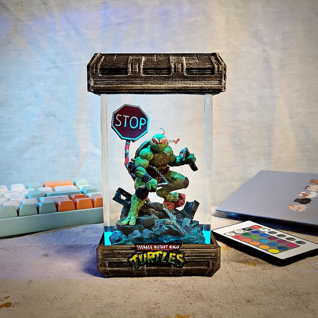 Michelanglo– Orange Ninja Turtle  Resin Lamp LEE'S AREA