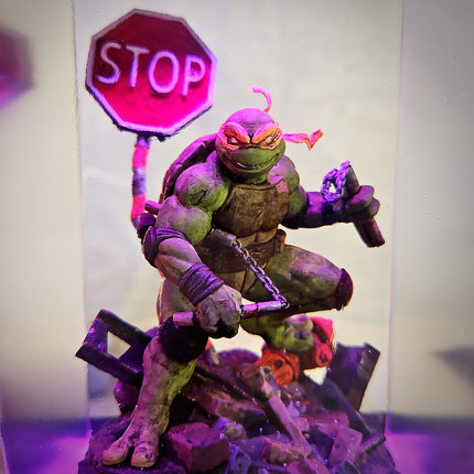 Michelanglo– Orange Ninja Turtle  Resin Lamp