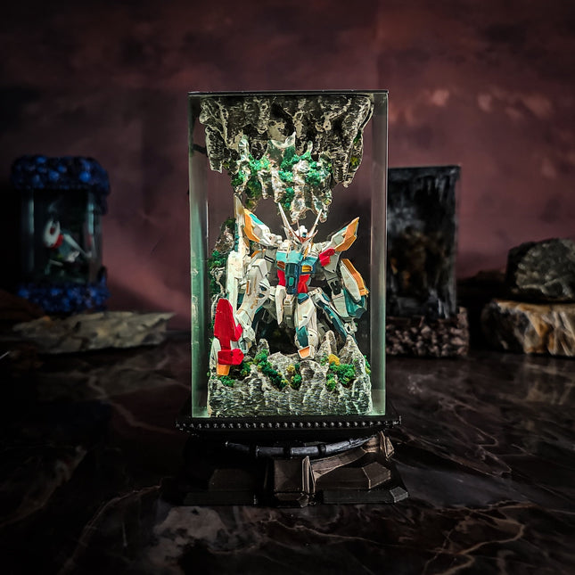 Gundam in Cave v2 resin lamp D2Epoxy