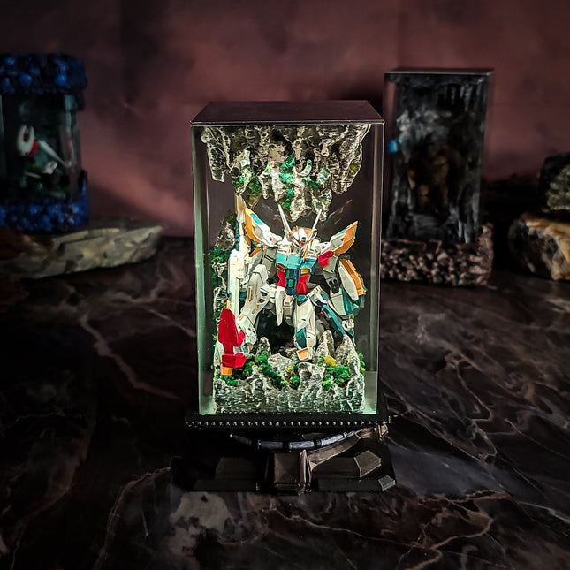 Gundam in Cave v2 resin lamp D2Epoxy